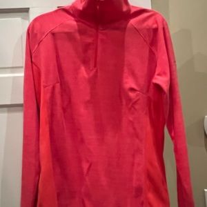 Ladies Columbia Melon colored light weight fleece quarter zip